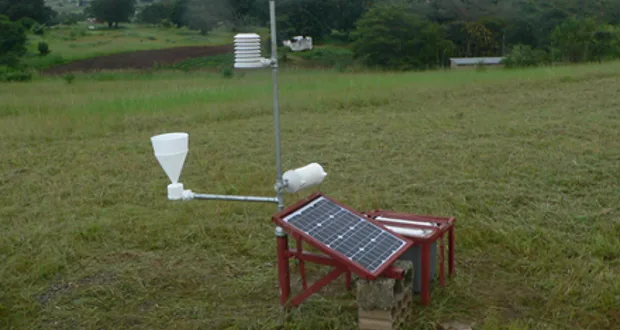Station météorologique en agriculture